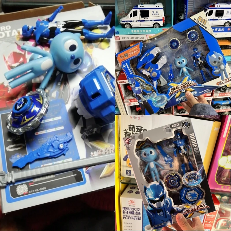 NUEVA peonza Original Mini Force Pull-String - Juguete de batalla Max y Lucy para niños |   Modelo de regalo para niños Juguete Gfit para fanáticos