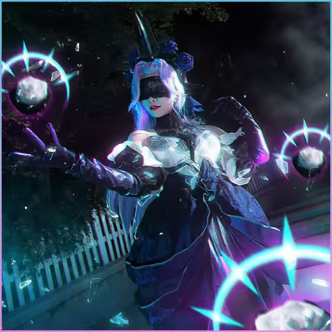 Game Cosplay Syndra Costume Dress Withered Rose Dream Syndra Dark Girl Ball Gown Evening Dress