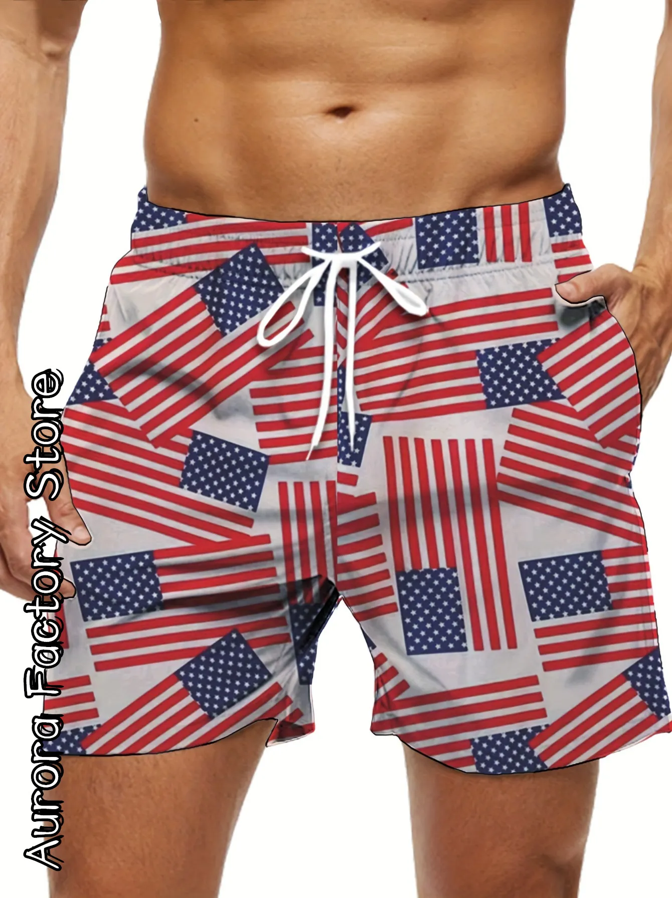 Summer Men Fashion Trend Shorts American Flag Graphic Clothing Boys Kids Casual Hawaii Vacation Shorts Male Stylish Beach Shorts