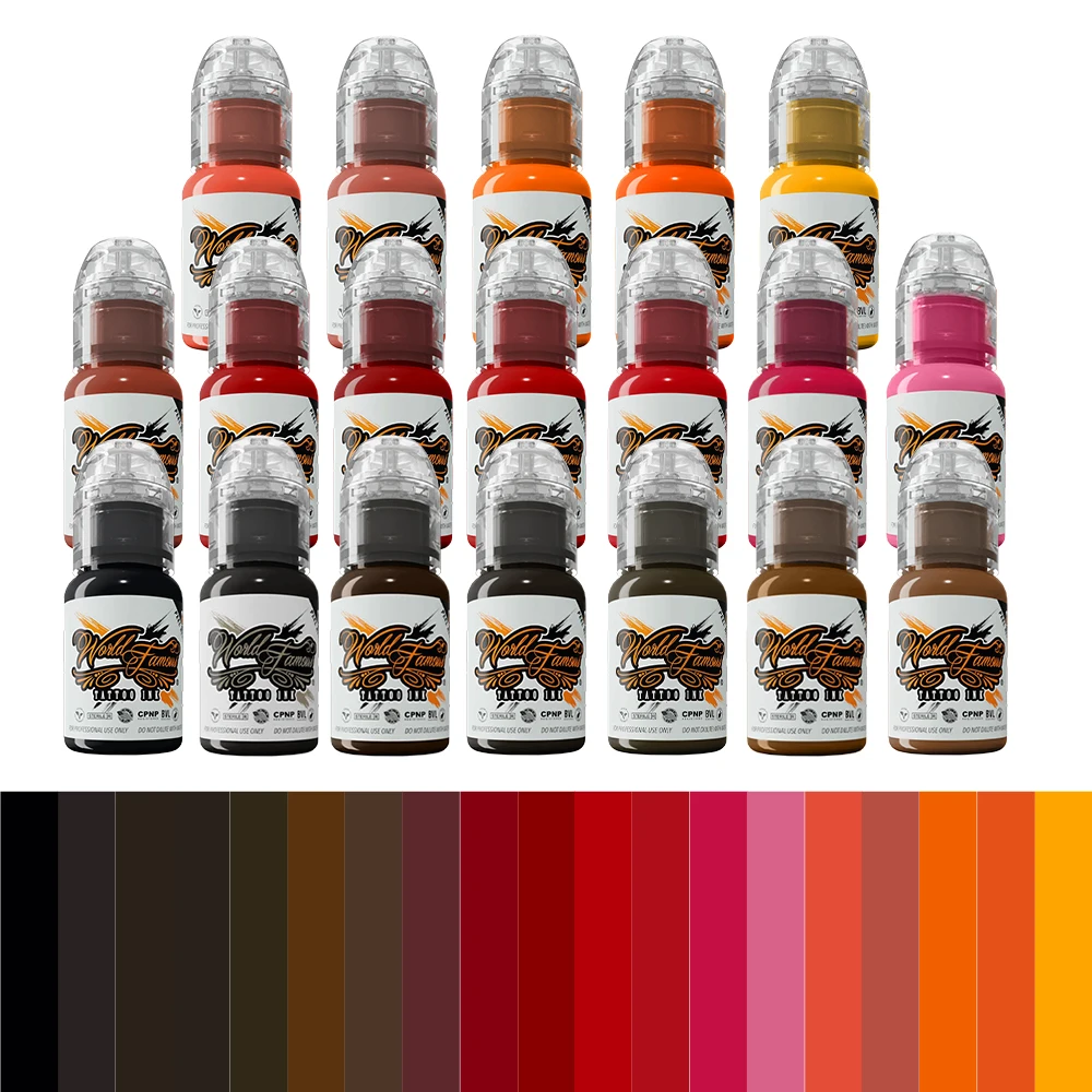 19 Color 15ML Original Tattoo Ink Pigment Color Tattoo Ink Professional Tattoo Pigment Permanent Tattoo Ink Body Art Pigment