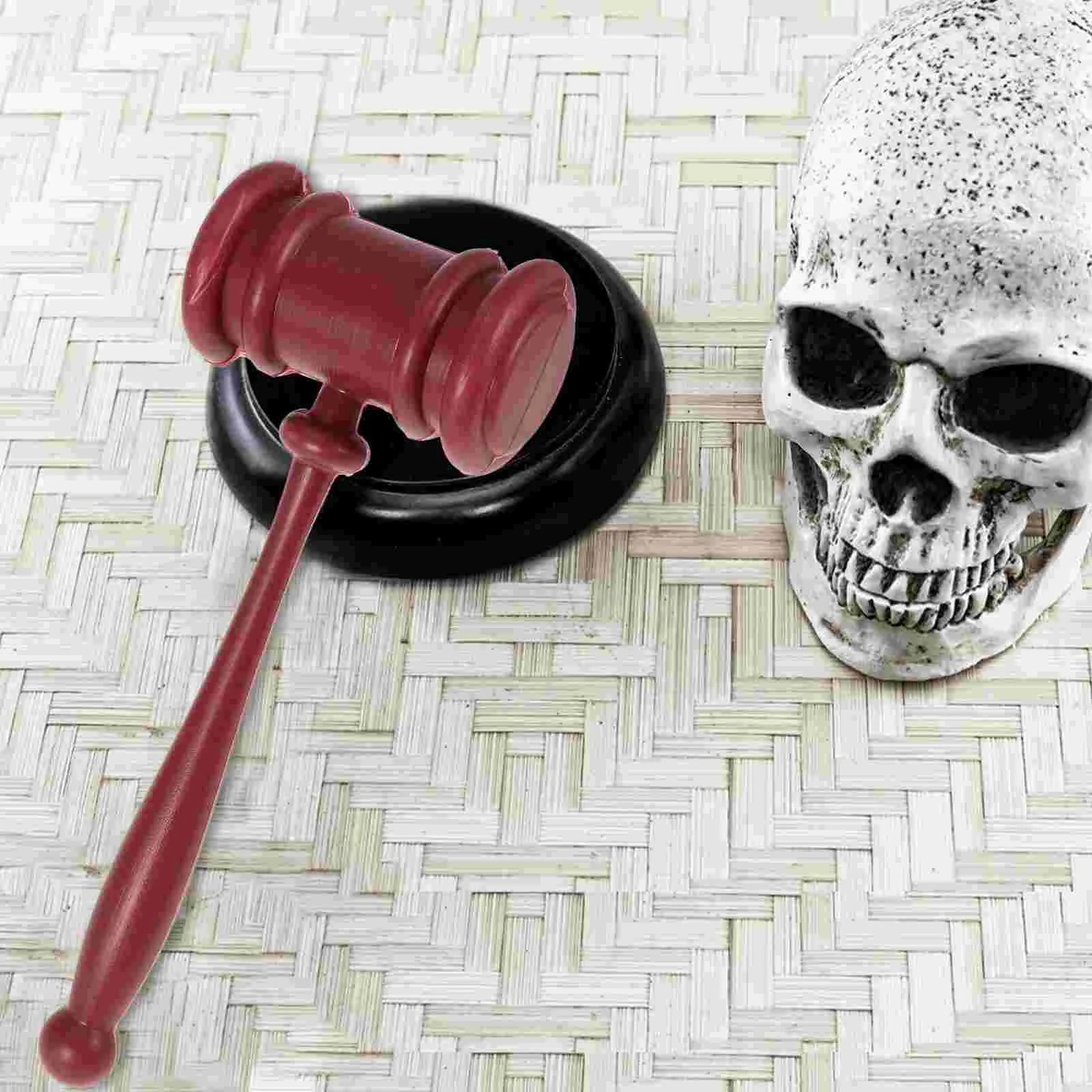 Halloween Judge Hammer Party Accessory Prop Performance Courtroom Gavel Costumes