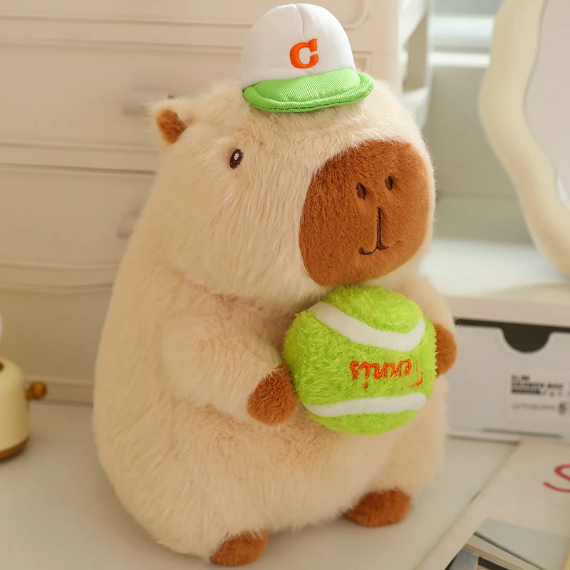 

Kawaii Stuffed Animals Fluffy Capybara With Backpack Tortoise Slap Bracelet Capybara Plush Toy keychain Birthday Gift