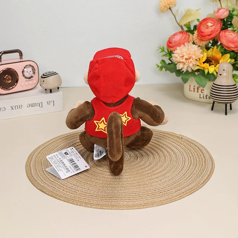 19-22cm juego de Super Bro Diddy Kong Peluche estatuilla de juguete lindo Diddy Kong cola larga Peluche Animal Peluche regalo de cumpleaños para niños