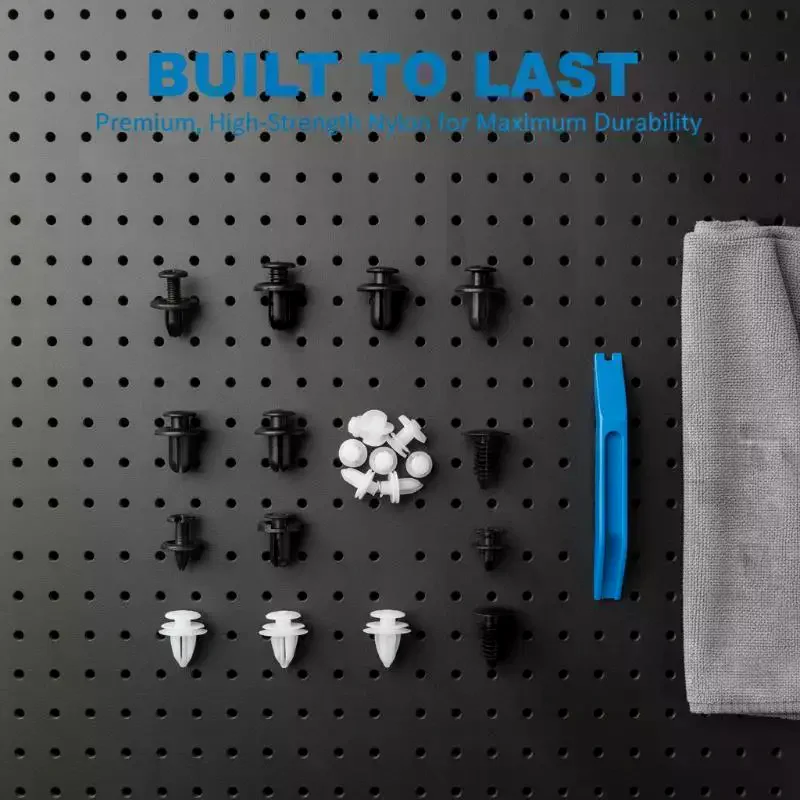 100 PCS Car Retainer Clips Fastener Kit with Remover Pry Tools for Auto Door Panel Disassembly Work