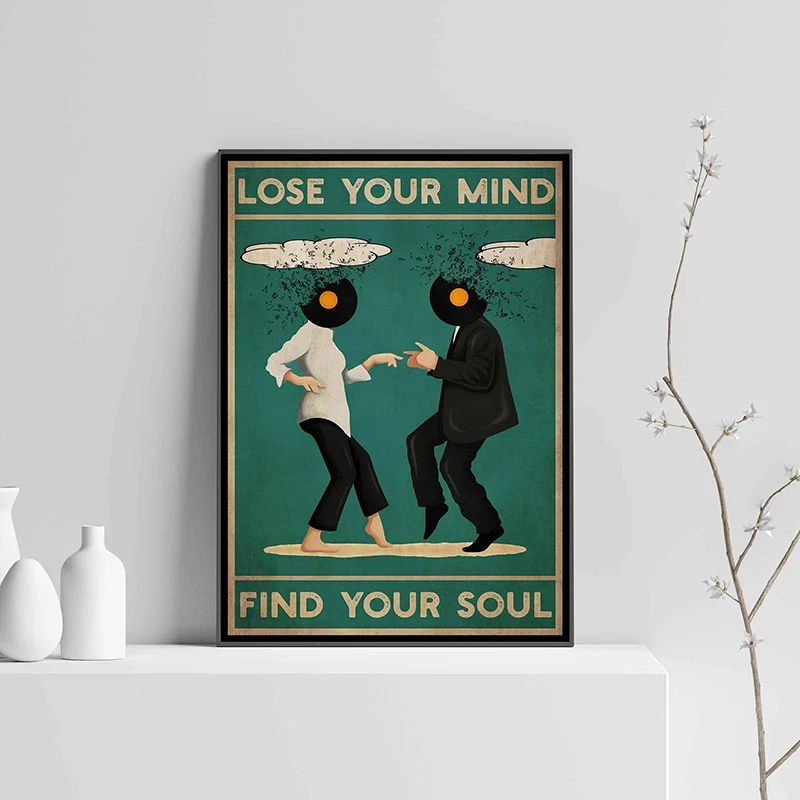 A Lose Your Mind, Find Your Soul Vintage Poster-Music-Inspired Wall Art Prints for Living Room and Bedroom Decor | Retro Style