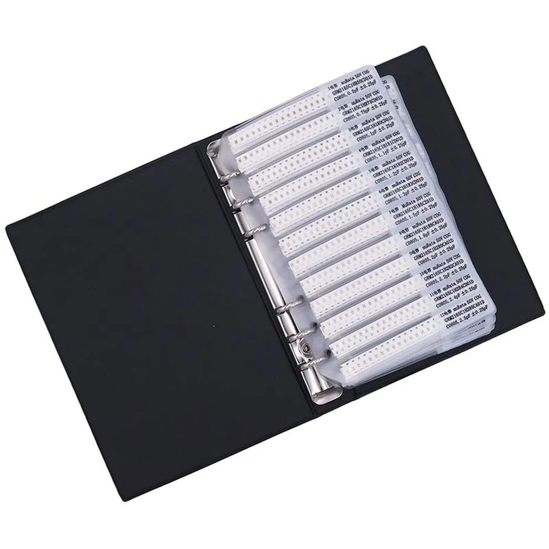 0805 SMD Capacitor Sample Book 92Valuesx50pcs=4600Pcs 0.5PF-10UF Capacitor Assortment Kit Pack