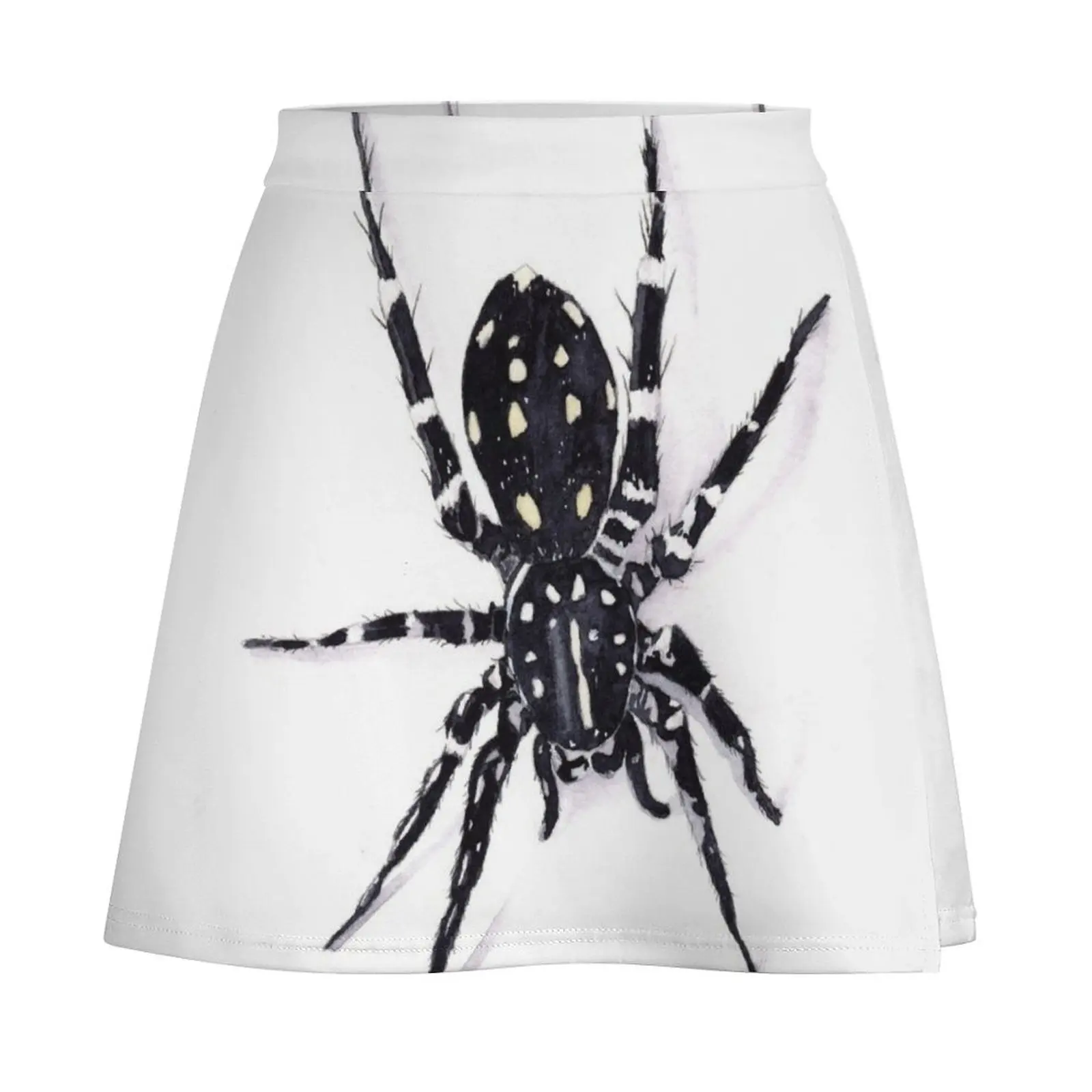 White Spotted Swift Spider Mini Skirt Womens dresses extreme mini dress Mini Skirt