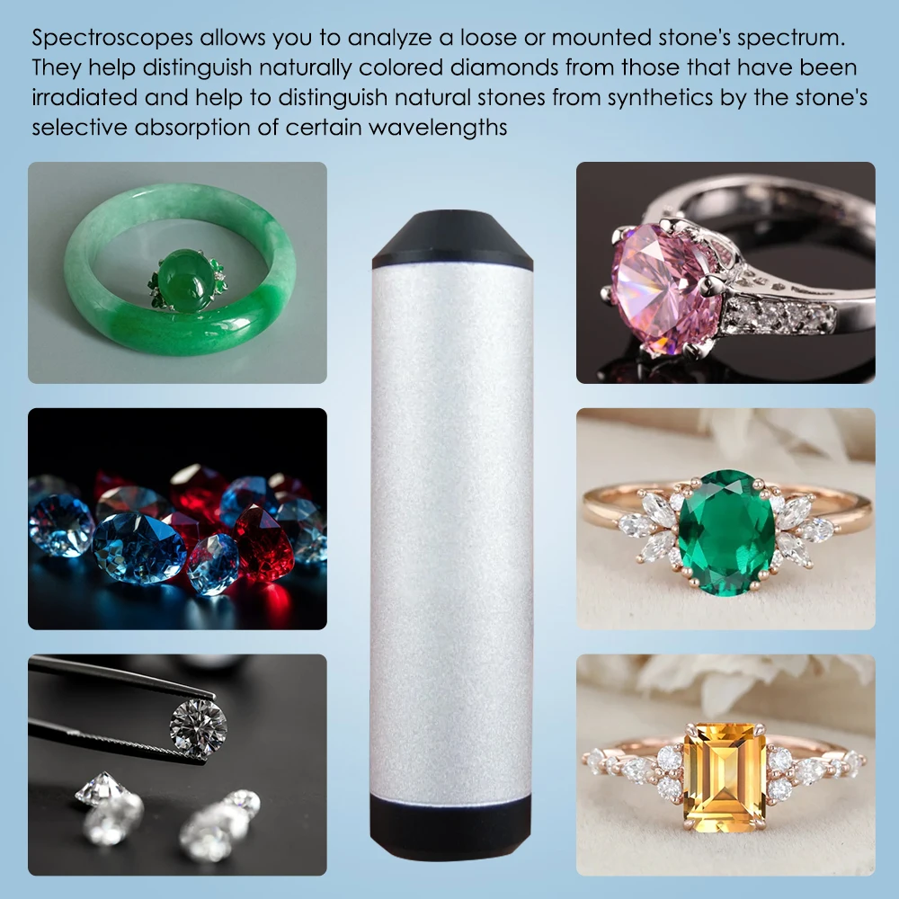 Dichroscope for Gem Calcite Dichroscope Diffraction Spectroscope Gemstone Gemological 15mm Diameter Jeweler Jewel Tester Tool