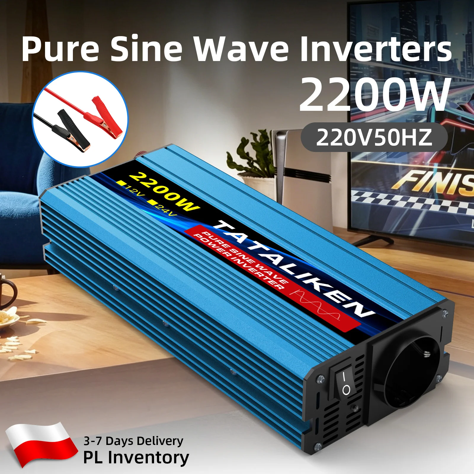 TATALIKEN Hocheffizienter Reiner Sinus-Wechselrichter 1000W-10000W 12V auf 220V Auto-Stromversorgung für den Einsatz im Automobilbereich