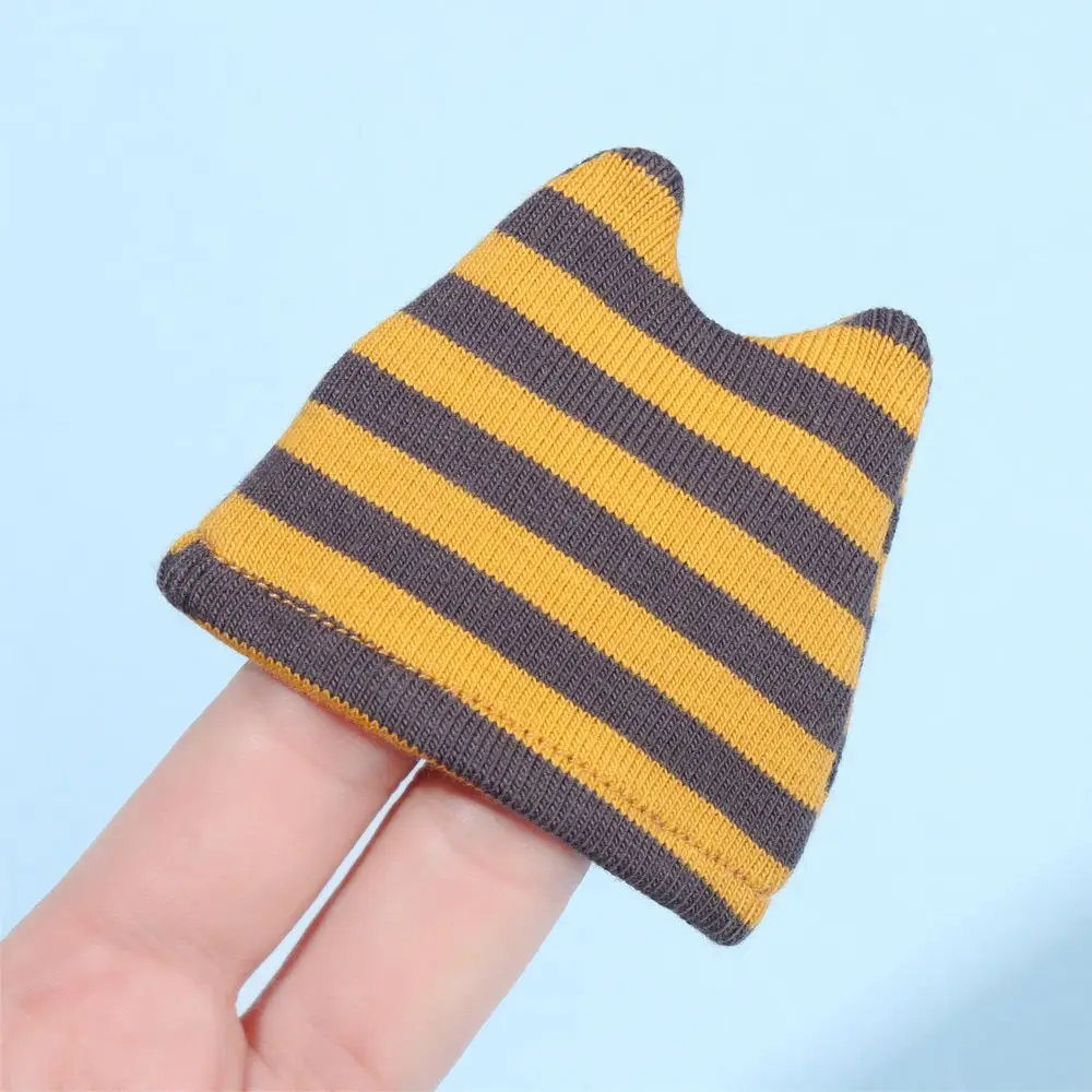 Multicolors Fashion Cloth For Obitsu11 Dolls Striped Ear Hat 1/12bjd Hat Doll Knitted Hat Doll Clothes Accessories