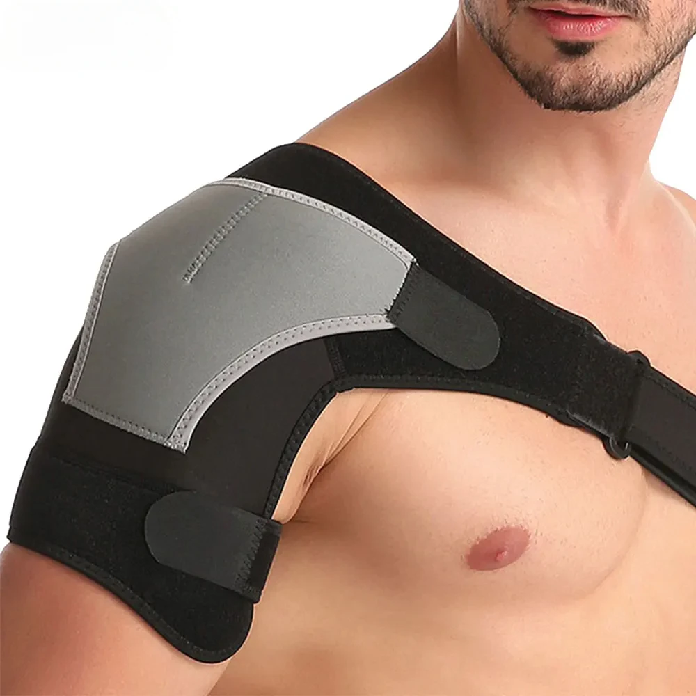 Sports Shoulder Stability Brace with Pressure Pad, for Torn Rotator Cuff, Dislocated AC Joint, Labrum Tear, Shoulder Pain Relief