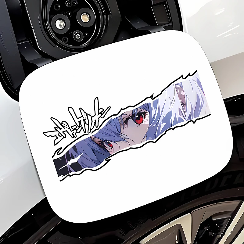 

Rear Bumper, Fuel Tank Cover, Vinyl Sticker Animation Car Decoration Sticker, Waterproof, Suitable for Car Windows, Body