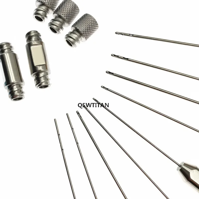 Micro Cannula Fat Inflitration Cannula Fat transfer tools Metal Cap Aspiration Cannulas set