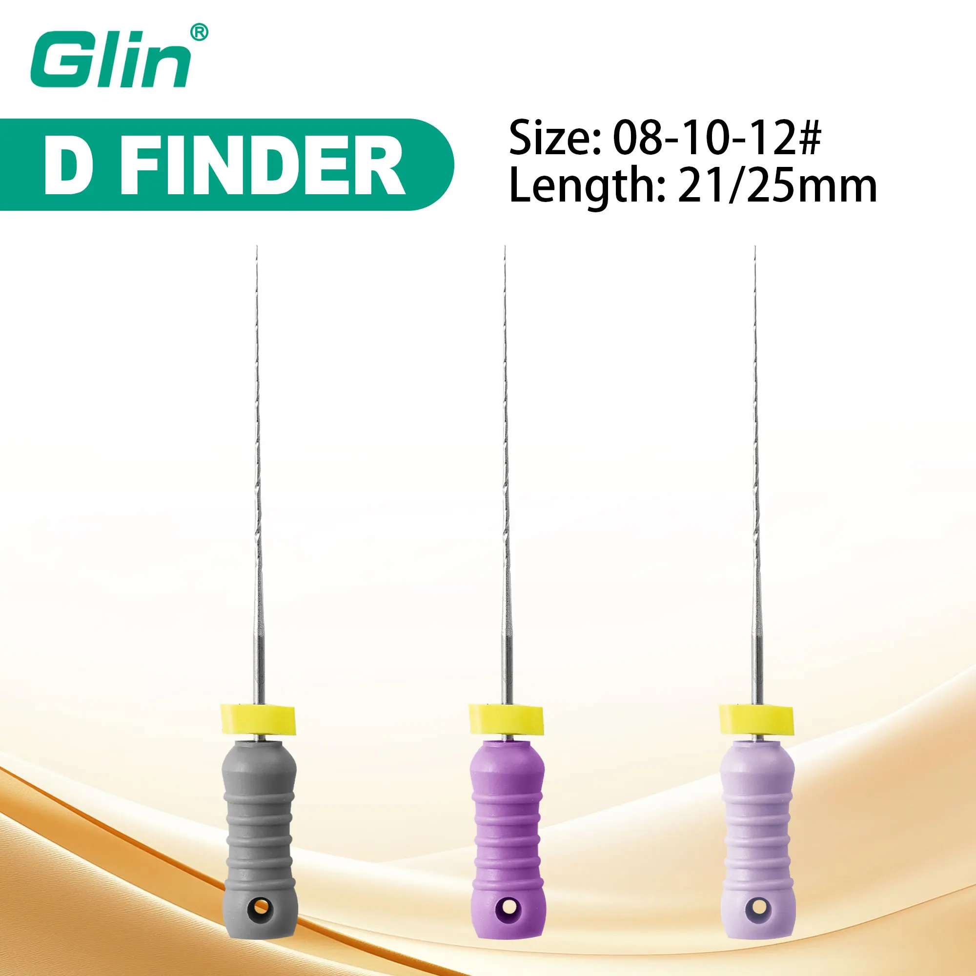 Glin Dental D FINDER Files 21/25mm Rotary Files 8-12 Endodontic Treatment Use For Root Canal Cleaning Dentistry Endo Instrument