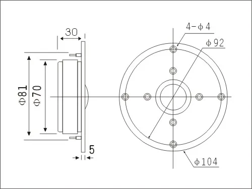 Original Kasun AT-2900 4\'\' Hi-Fi Series Home Audio DIY Black Membrane Dome Tweeter Speaker Driver Unit  6ohm/60W Fs=900Hz D104mm