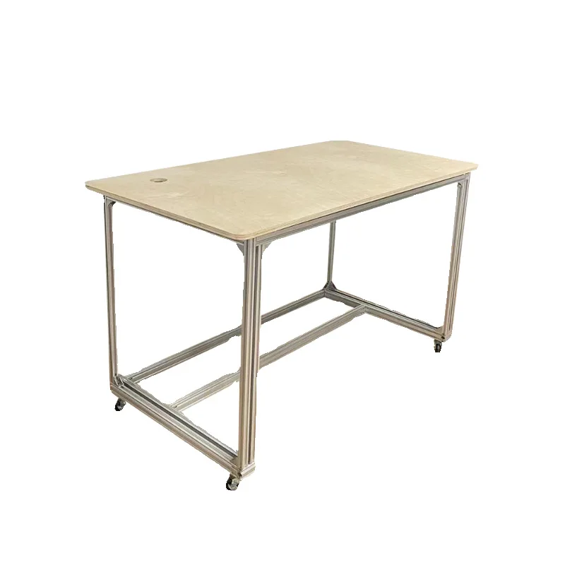 

Nordic, desk, solid wood, workbench, simple, modern, aluminum profile