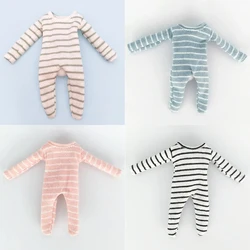 Cute OB11 Doll Nightdress Clothes Cartoon Doll Pajamas With Striped For Ob11, 1/12 Bjd, Gsc Obitsu Doll Clothing Accessories