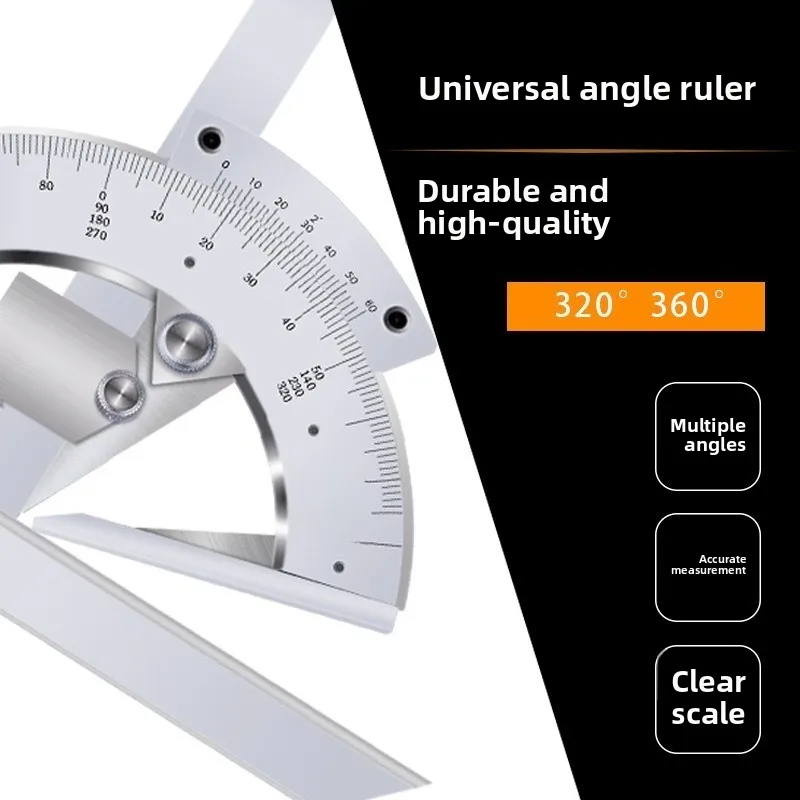 320 degree 360 degree universal angle ruler, multi-angle measurement for woodworking