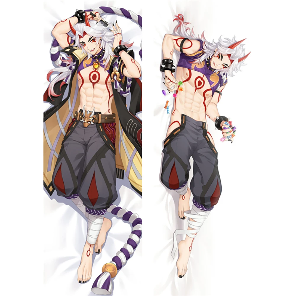 50x180cm Anime Game Genshin Impact Arataki Itto Cosplay Dakimakura Pillow Case Hugging Body Prop