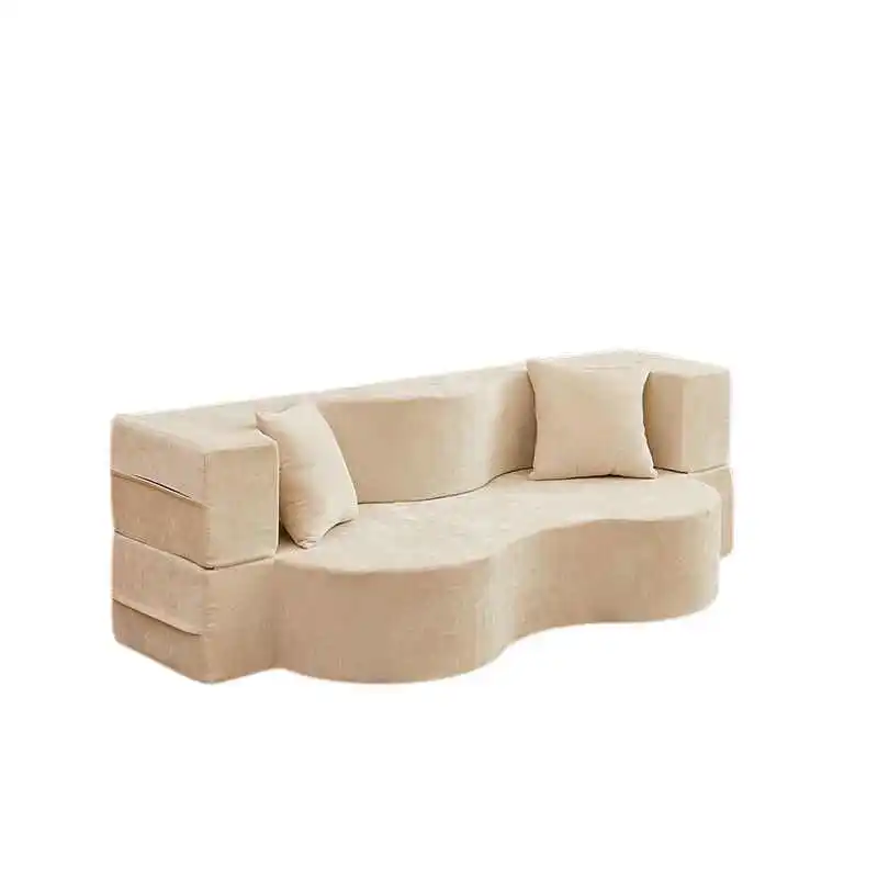 Pure Sponge, Vacuum Compression Sofa,  Fully Removable and Washable  Retro Style, Double Occupancy Foldable Modular Sofa Bed