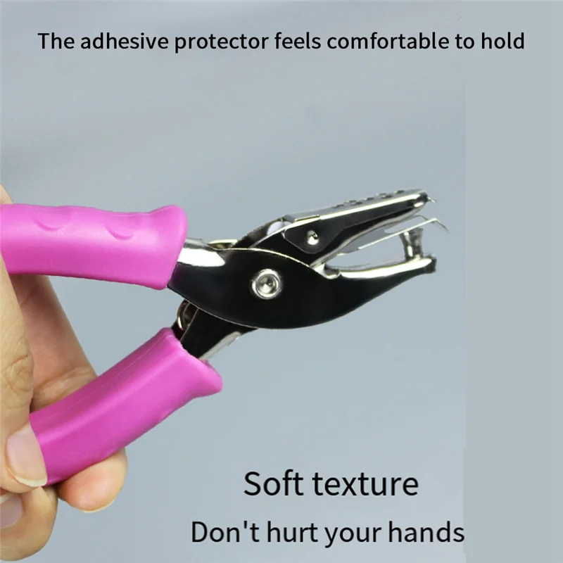 3 Piece 1/4 Inch Of Hole Handheld Puncher For Office School Supplies,Can Be Used For Labels,Greeting Cards