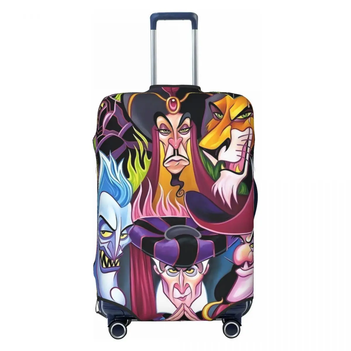 

Custom Villains Evil Tour Graphic Cartoon Travel Luggage Cover Dust Proof Suitcase Cover Protector Fit 18-32 Inch