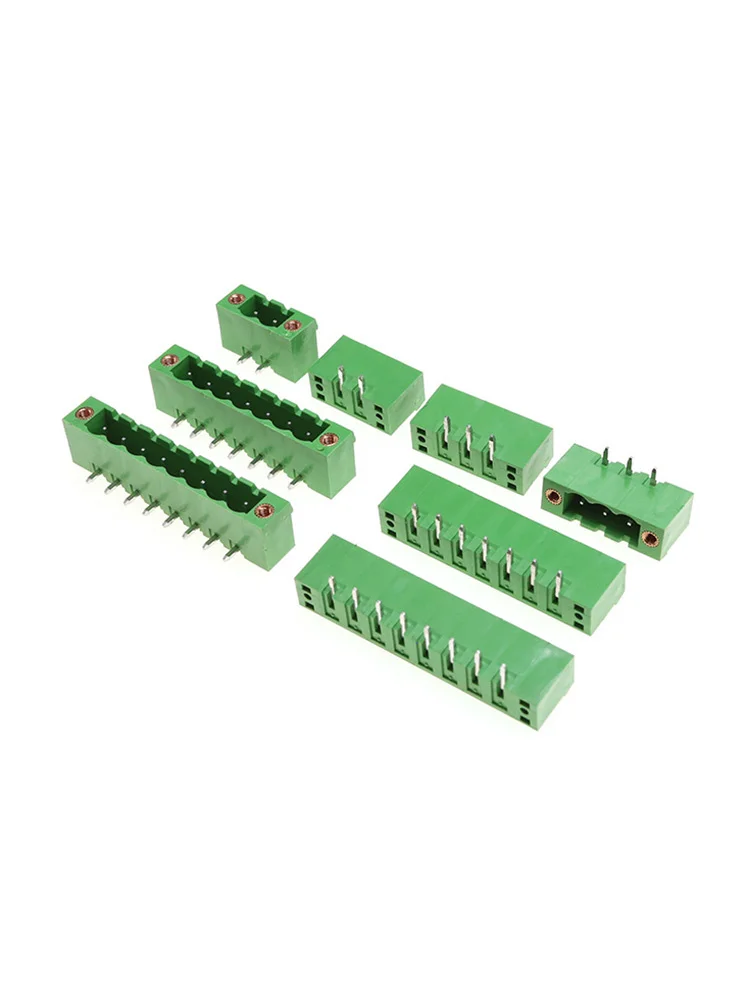 2EDGKM 5.08mm Wiring Terminal PCB Straight Needle Bent Needle Socket Plug-in 2p3p4P-8P Connector PCB Screw Terminal Block