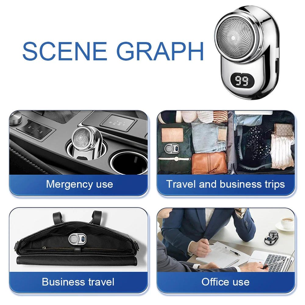 

Mini Razors Shaver For Men Pocket Size Hair Cutting Machine For Home Use