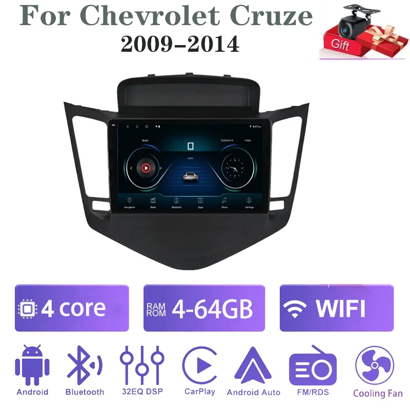 

9" Car Radio Android Auto Carplay For Chevrolet Cruze 2009-2014 Car Stereo Multimedia Player Universal WIFI GPS Autoradio Car In
