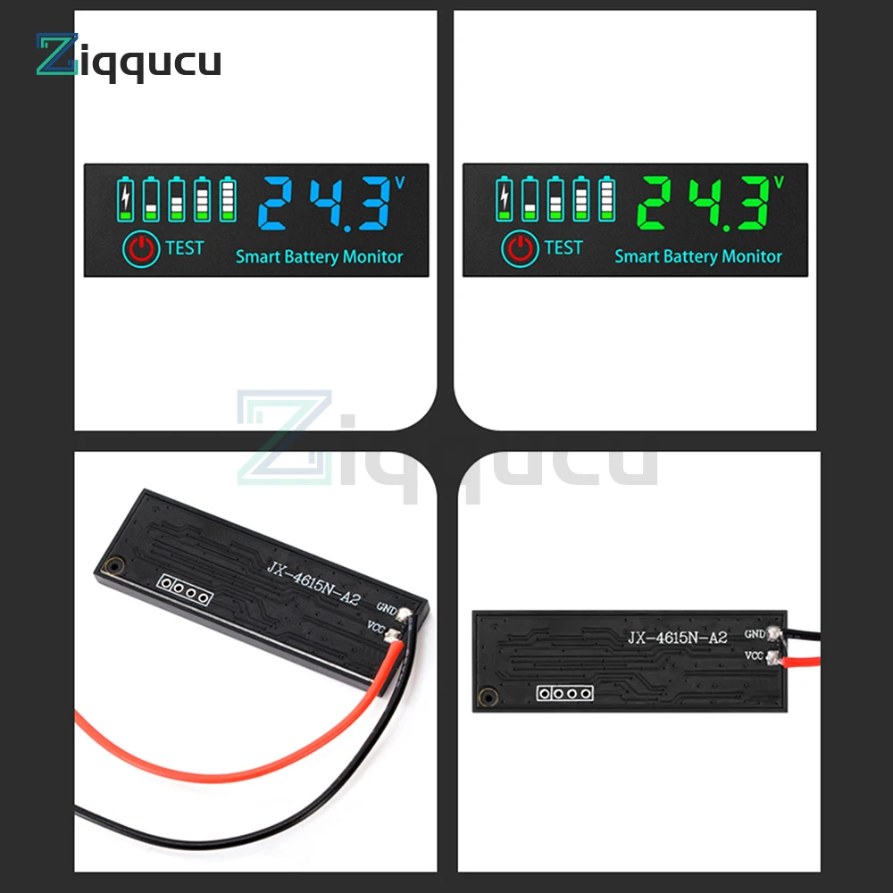 LED Battery Level Indicator 3-14S DC 7-55V for Lipo Lithium Batteries 12V 24V 36V 48V Capacity Board Charge Indicator Panel