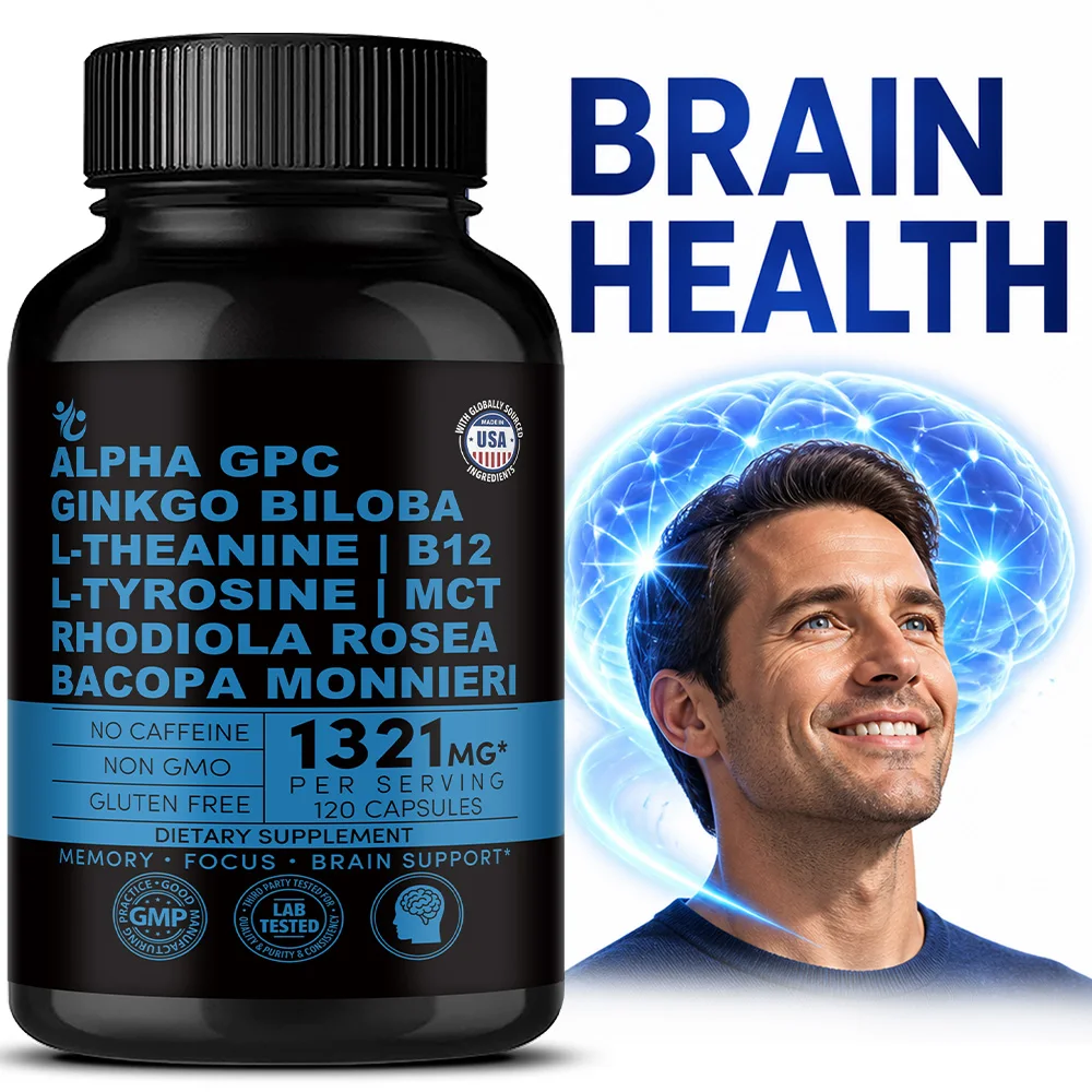 11-in-1 Nootropic Brain Supplement, Memory, Focus and Brain Support, Ginkgo Biloba with L-Theanine, Nootropic Supplement