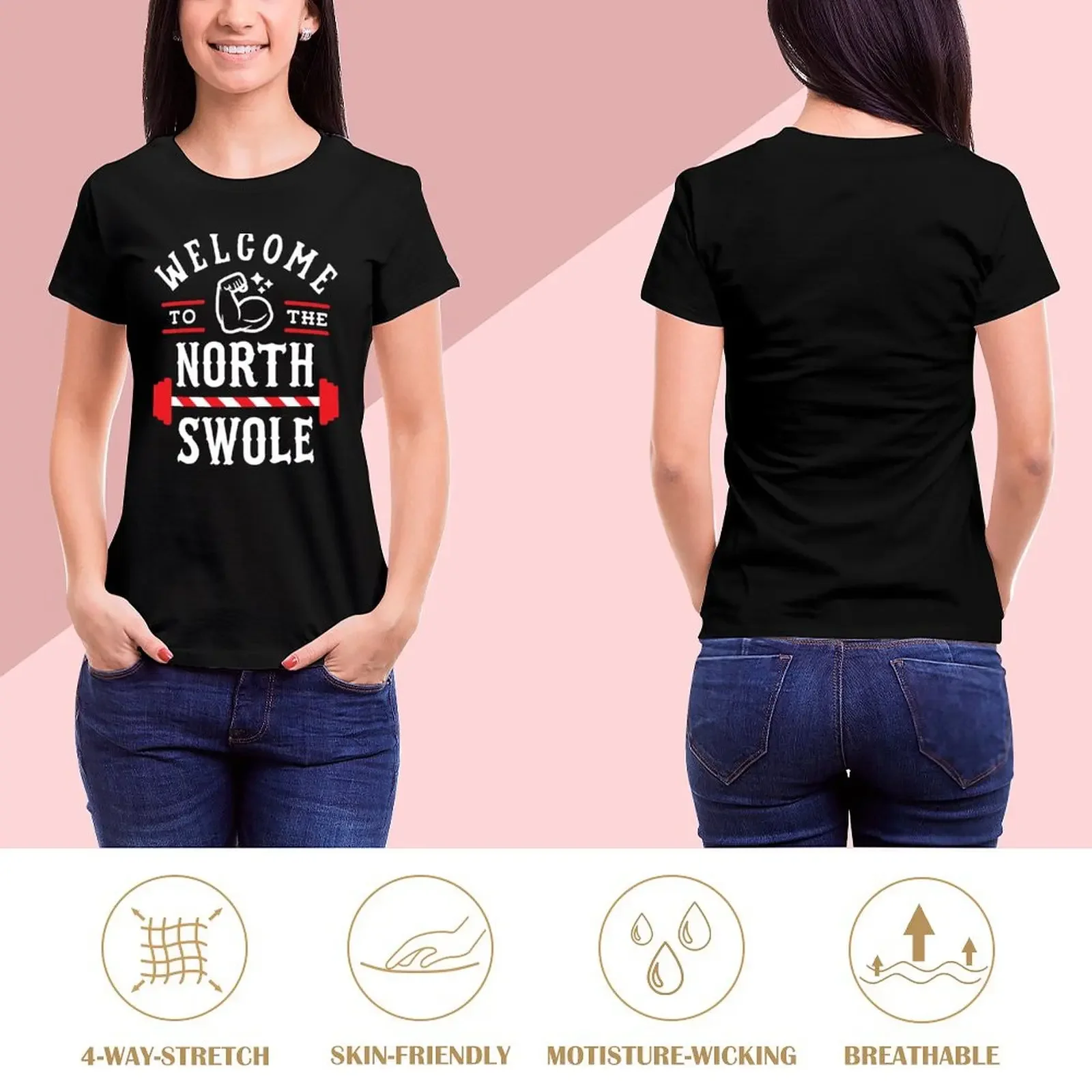 Welcome To The North Swole (Funny Christmas Gym Pun) T-Shirt blacks new edition plain t-shirts for Women graphic tees