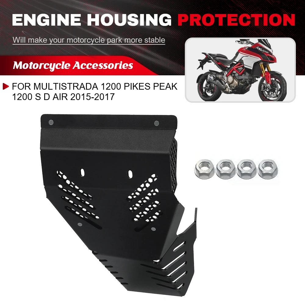 

Передняя защитная перегородка двигателя для Ducati Multistrada 1200 Pikes Peak 1200 S D AIR 2015-2017, защита корпуса двигателя