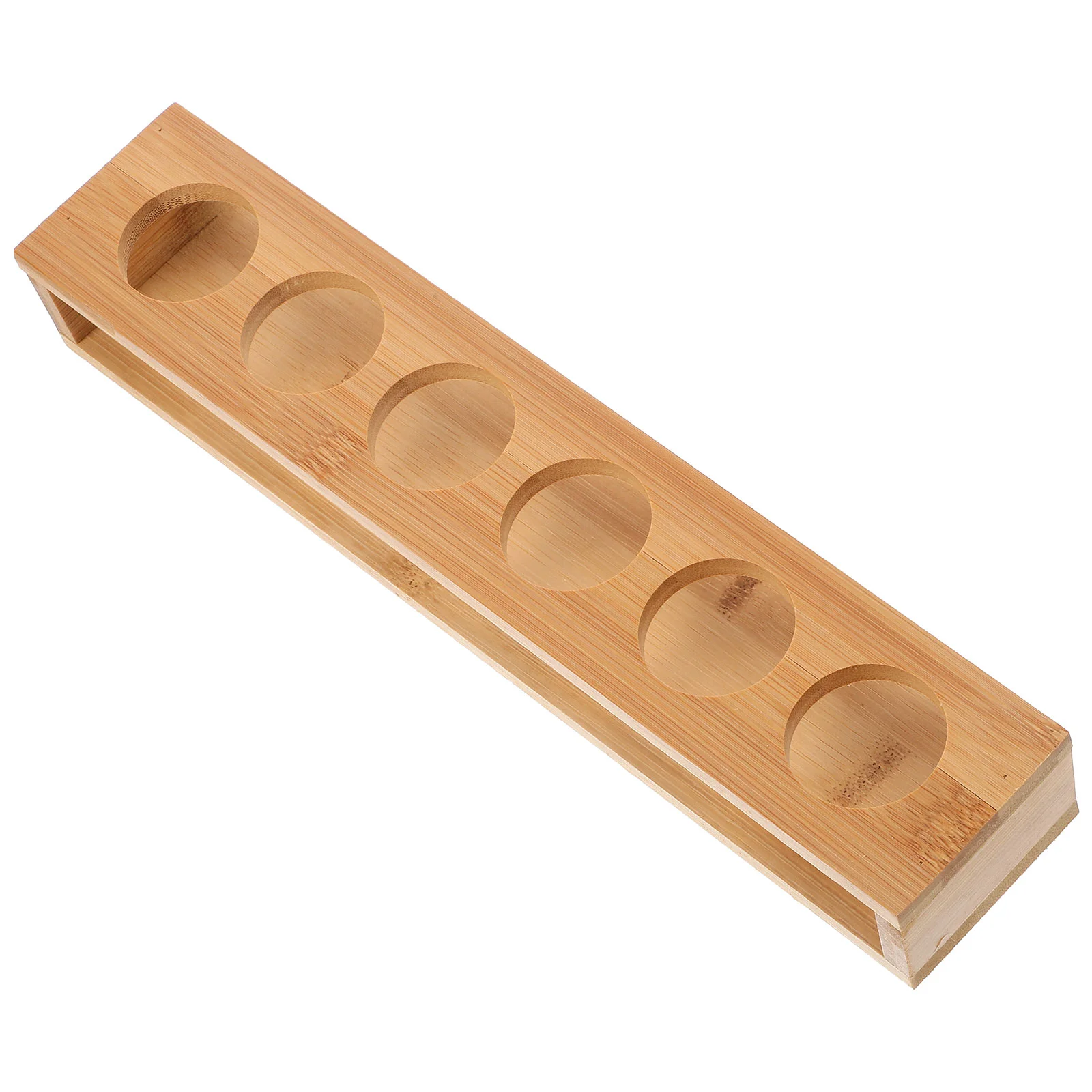 

Cup Holder Wooden Shot Glasses Display Drinking Eyeglass Storage Rack Tray for Shots Box