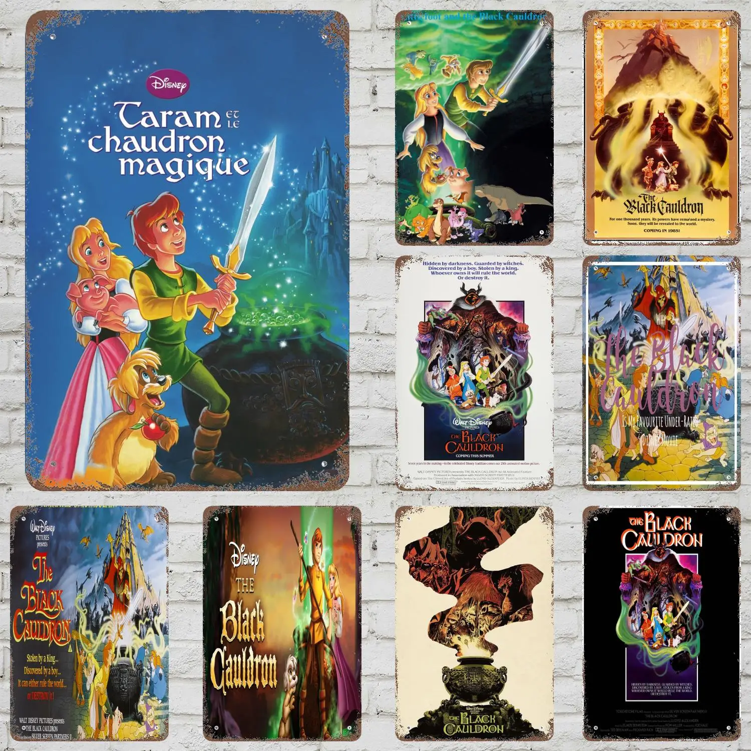 

MINISO The Black Cauldron Metal Signs wall decor Vintage Tin Signs Captain Metal Poster Decor for Bar Pub Club Wall Decoration