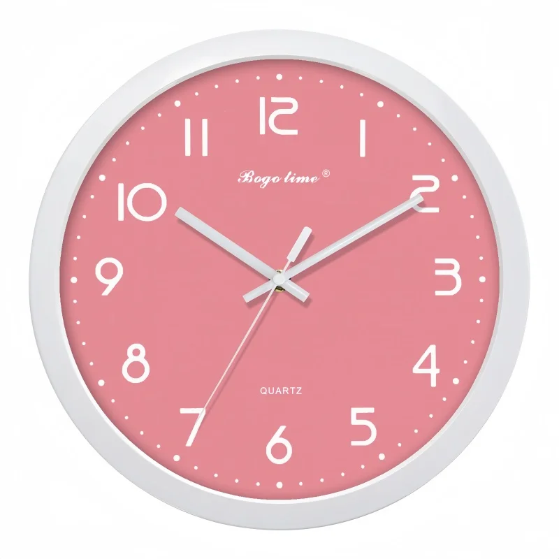 Circular Simple and Stylish Home Wall Mounted Quartz Clock -12 Inches Living Room Bedroom Lobby Quiet Sound Abs Wall Clock H612