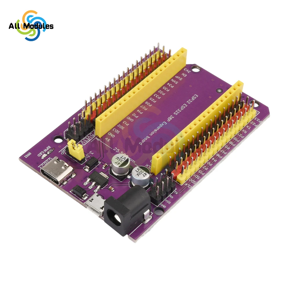 ESP32 Super Breakout Board  38PIN GPIO Expansion Board 3 Types Outputs for ESP32-DevKitC ESP-WROOM-32 Block PCB