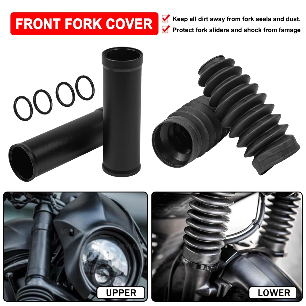 

For Honda Rebel CMX 300 500 CMX300 CMX500 2017-2024 Motorcycle Front Fork Shock Absorber Dust Cover Fork Rubber Gaiters Boots