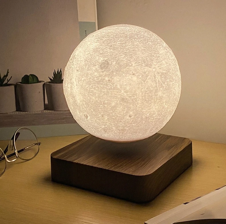 Moon Magnetic Levitation Night Light Creative Home Decor High-End Trendy Birthday Gift Valentine's Day Romantic Present