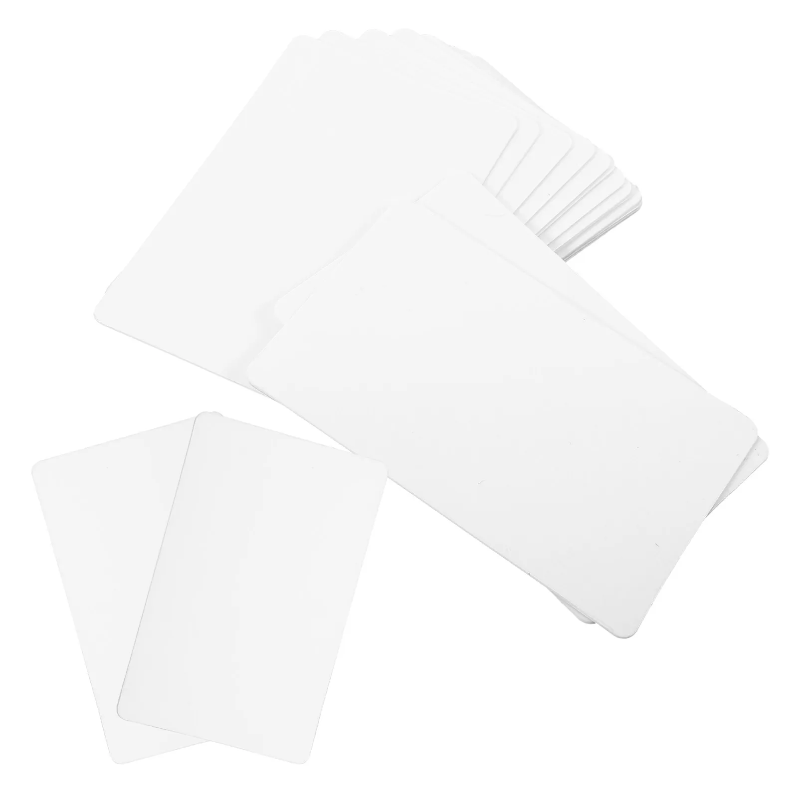 

100Pcs Blank PVC Id Card Gift Tags Multi-Function Paintable Plastic Cards DIY Craft Scrapbook Price Tags Blank Business Cards