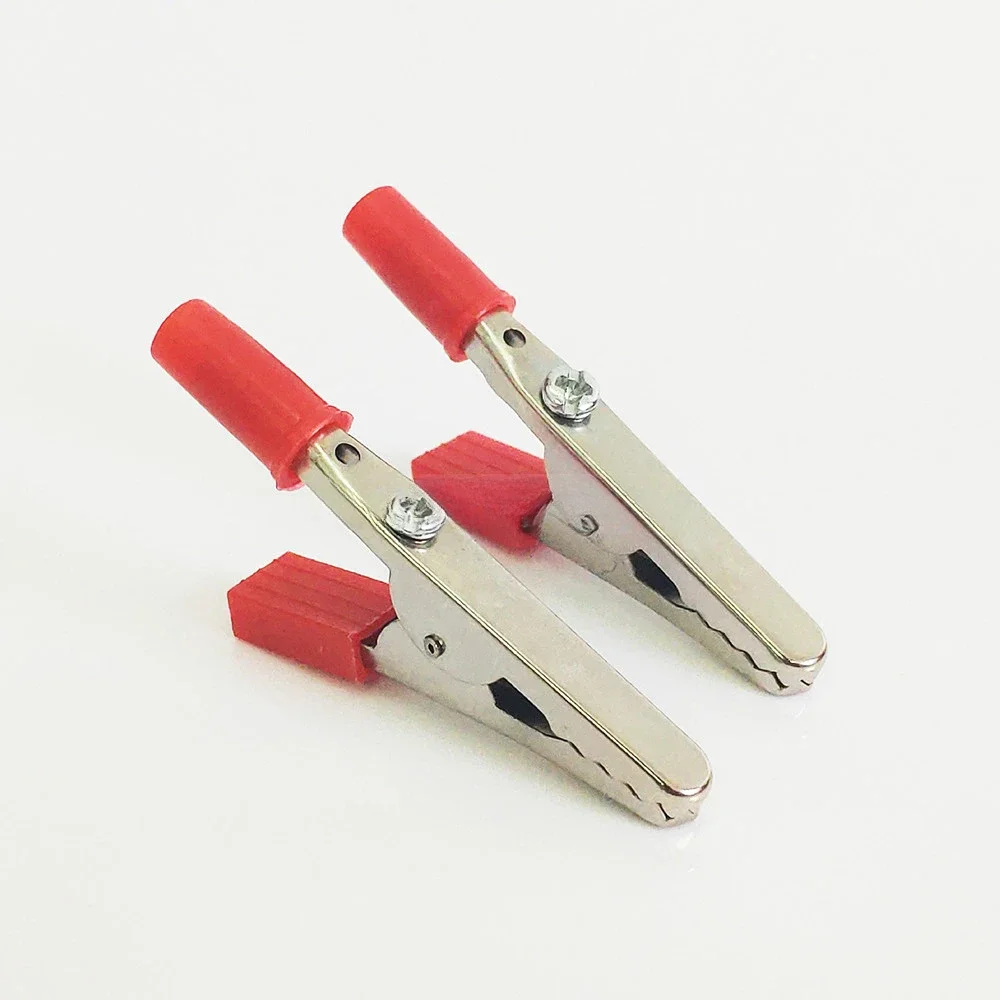 10 Stück/Set Krokodilklemmen 50mm mit Kunststoffgriff, Testsonde, Metallanschluss, Batteriestecker für Elektrische Tests – Detail 3