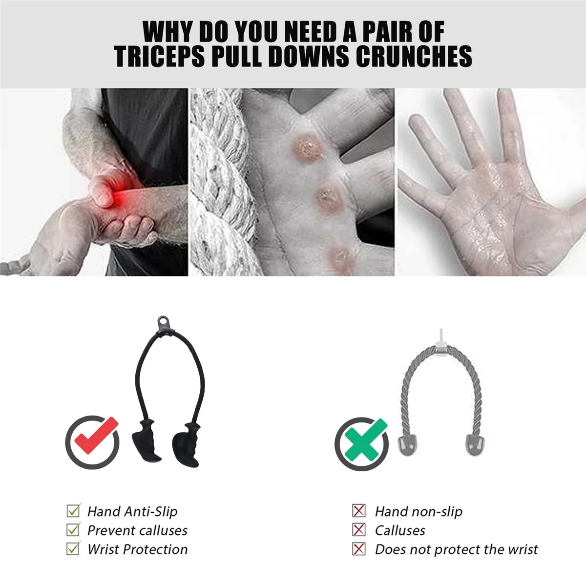 Эргономичный телефон с противоскользящей рукояткой из натурального каучука для большего количества мышечных волокон-спортивный канат для отжиманий