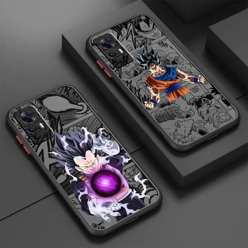 D-Dragon Ball Cartoon Cool Frosted Translucent For Xiaomi Mi 13 12 12T 11T 11 11i 10T 10 9T Pro Lite Ultra 5G Matte Phone Case