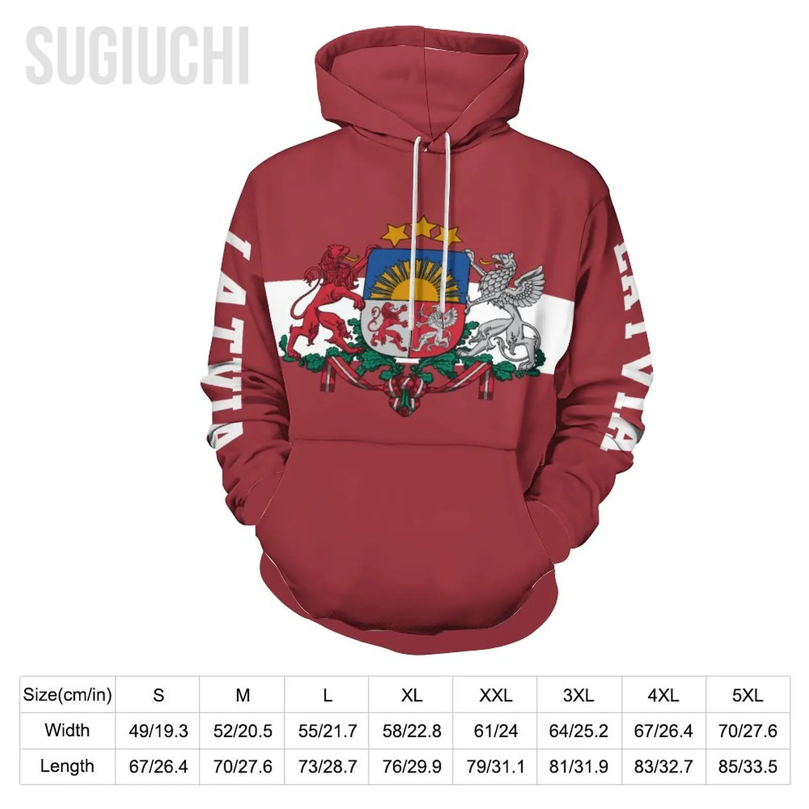 Unisex 3D Hoodie Latvia Flag Men Women Polyester Harajuku Sweatshirt Pullover Hoodies Casual Cool