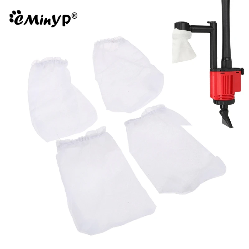 5Pcs Aquarium Siphon Filter Bags Fish Tank Electric Water Changer Gravel Cleaner Replaceable Mesh Bags Sand Washer Accessories