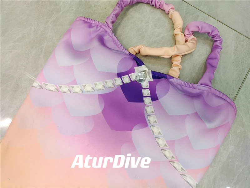 Traje de bikini profesional personalizado de una pieza para adultos y niños, traje de baño de sirena HD, traje de rendimiento para acuario