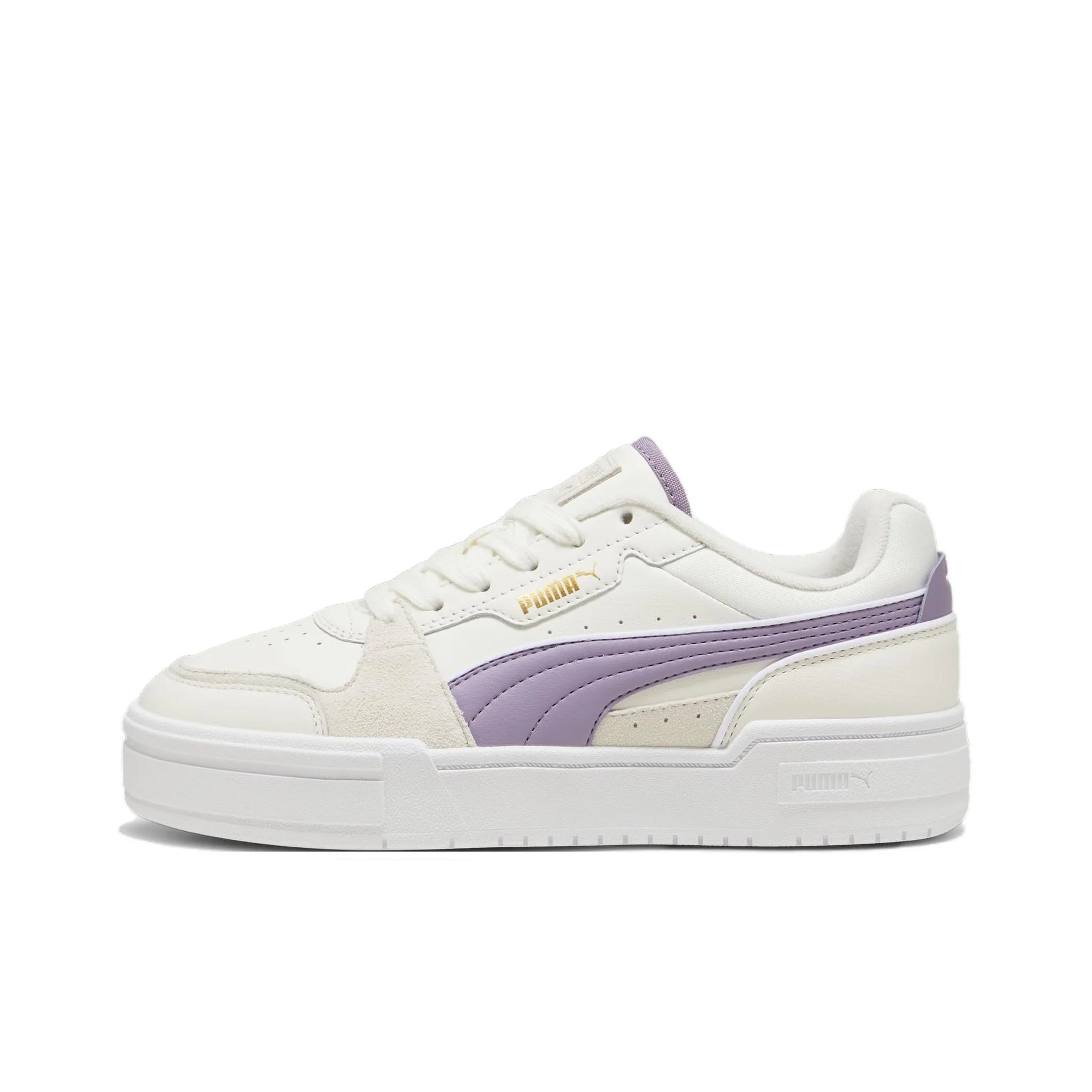 PUMA Ca Pro Vintage Height Increasing Low top Skateboard Shoes Unisex White Purple 395203-19