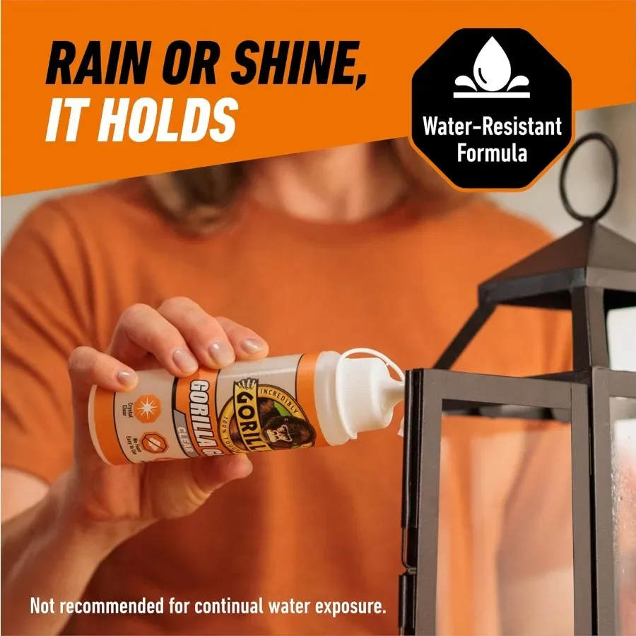 غراء كريستالي شفاف 5.75 أونصة - لاصق متعدد الاستخدامات مقاوم للماء للحرف اليدوية والإصلاحات