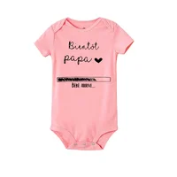 Papa bébé arrive bientôt bébé barboteuse annonce enceinte nouveau-né enfant en bas âge combinaison vêtements d'été présente des cadeaux de douche pour bébé 5