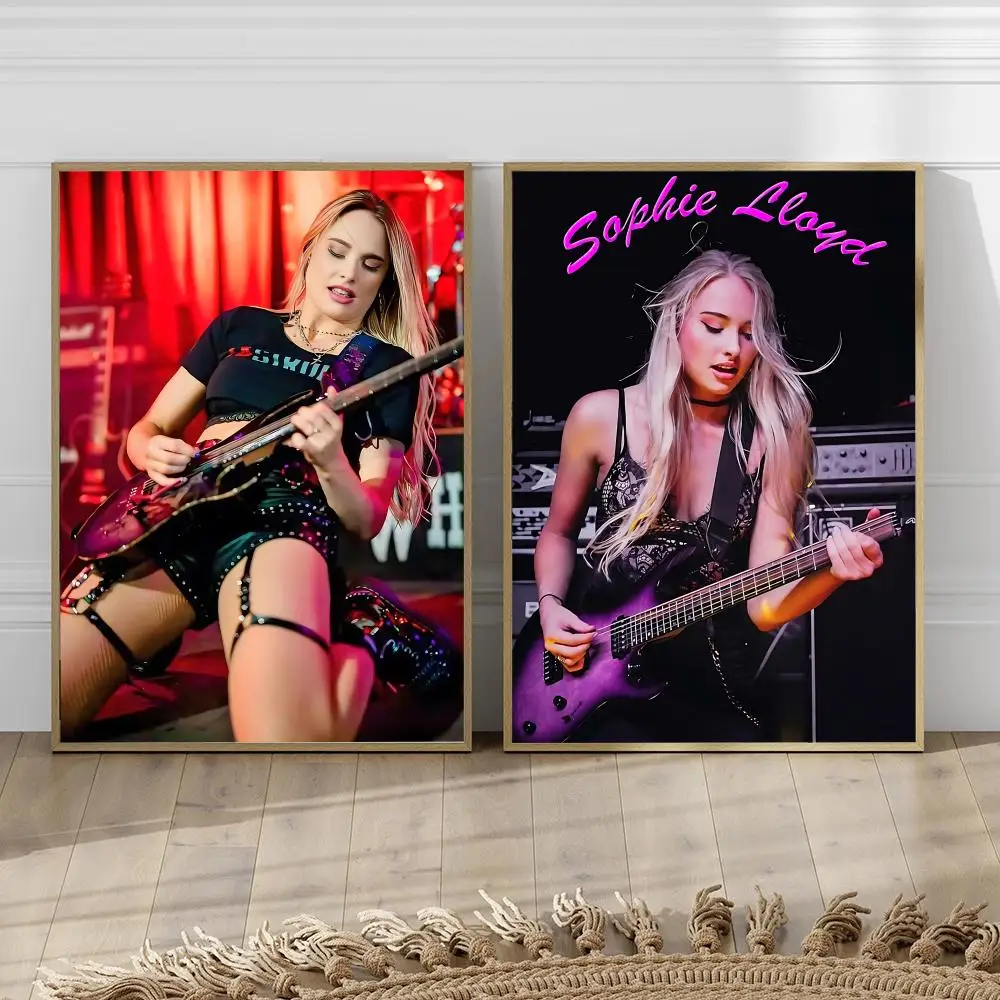 Alternative Rock Guitarist S-Sophie Lloyd-d Poster HD Wall Art Print, Self-adhesive Poster Sticker, Aesthetic Home Decor